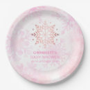 Search for pink snowflake plates Glitter