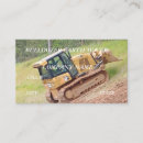 Search for earth moving business cards Bulldozer