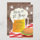 Search for cheers to 70 years invitations Rustic