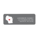 Search for wisconsin return address labels State