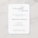 Search for rehearsal dinner enclosure cards The night before