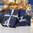 Search for blue and silver christmas wrapping paper Reindeer