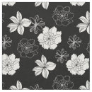 Search for black and white floral fabric Petals