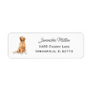 Search for golden retriever return address labels Pet