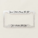 Search for glitter license plates Girly