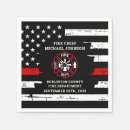 Search for firefighter napkins Thin red line