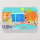 Search for retro pool party invitations Summer fun