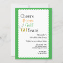 Search for green 60th birthday invitations Cheers to 60 years