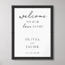 Search for our love story wedding signs Modern
