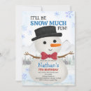 Search for snow much fun invitations Snowman