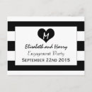 Search for the proposal engagement party invitations Black and white