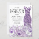 Search for seventy and fabulous invitations Purple