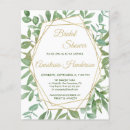 Search for bridal shower invitations Greenery