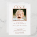 Search for rose gold 1st birthday invitations Modern