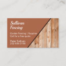 Search for fence business cards wooden