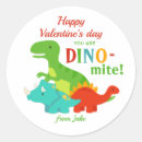 Search for kids valentine stickers Dinosaur