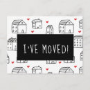 Search for cute moving announcement cards Black and white
