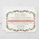 Search for vintage ticket wedding invitations Flourishes