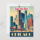 Search for chicago skyline save the dates Retro