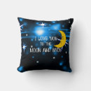 Search for love you to the moon and back pillows Night sky