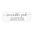 Search for stylish font return address labels Modern calligraphy script font
