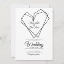 Search for double heart wedding invitations Modern