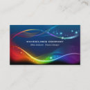 Search for waves business cards Colorful