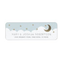 Search for moon and stars return address labels Baby shower