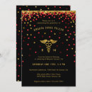 Search for gold glitter graduation invitations Red