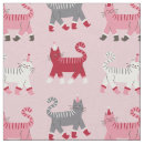 Search for funny christmas fabric Cat