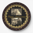 Search for happy anniversary plates Gold