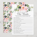 Search for game bridal shower invitations Floral