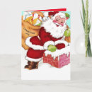 Search for santa claus chimney christmas cards Retro