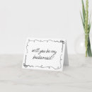 Search for black and white bridesmaid cards Elegant