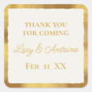 Search for thank you for coming wedding stickers Elegant
