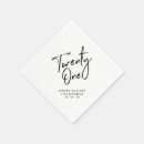 Search for 21st birthday napkins Twenty one