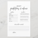 Search for baby prediction baby advice cards Minimalist baby shower