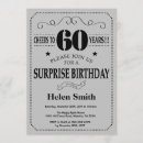 Search for black and silver 60th birthday invitations Cheers to 60 years