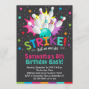Search for glow in the dark birthday invitations Bowling