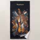 Search for music beach towels Guitar