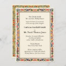 Search for blue flower border wedding invitations Formal