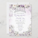 Search for purple and silver birthday invitations Lavender