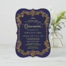 Search for navy blue gold quinceanera invitations 15th birthday xv anos