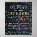 Search for chalkboard posters First day of school