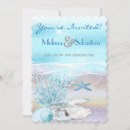 Search for teal and coral wedding invitations Blue