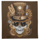Search for steampunk napkins Skull