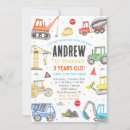 Search for construction party invitations Bulldozer