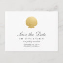 Search for seashells save the dates Gold