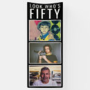 Search for 50th birthday banners Look who's 50