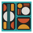Search for orange and teal art Space age